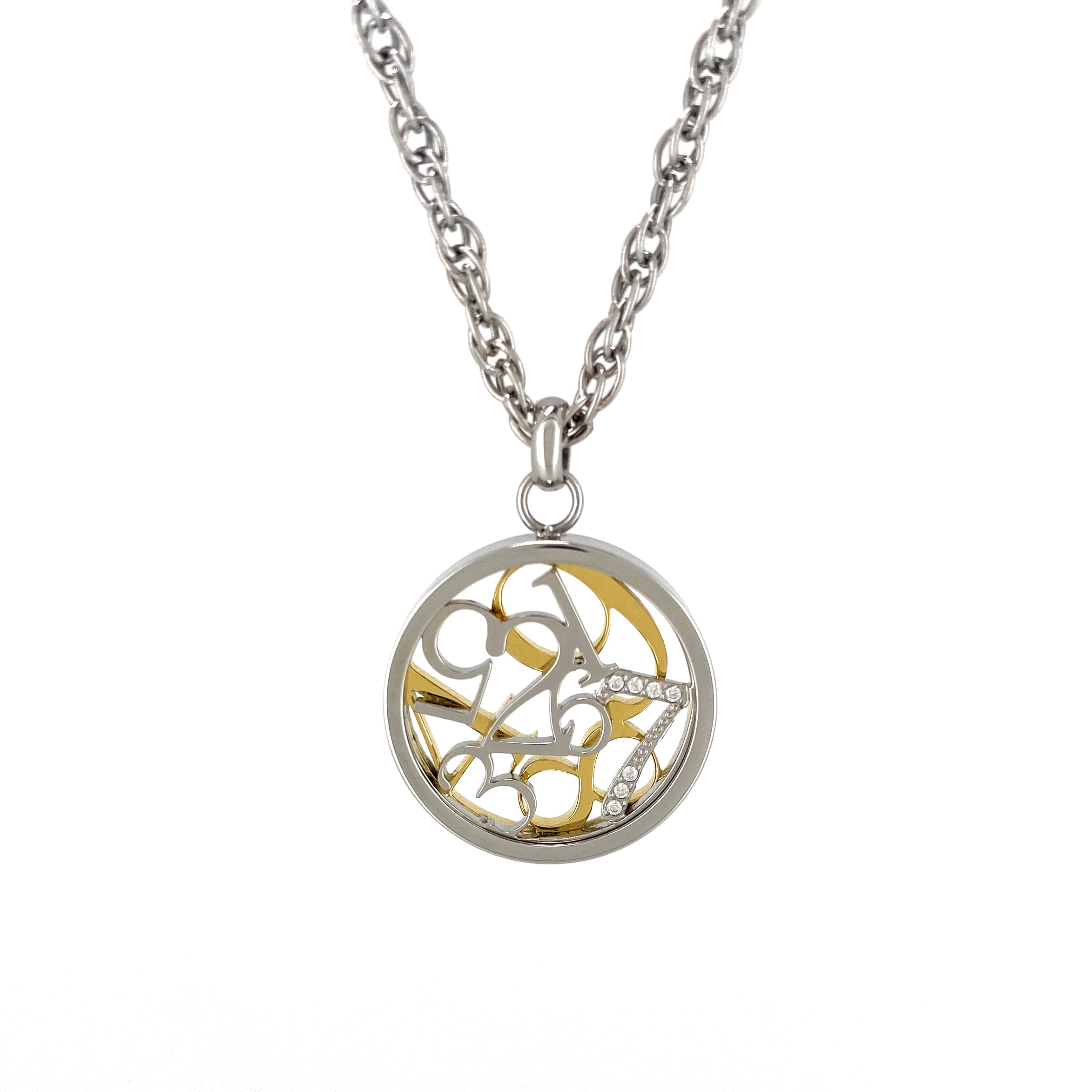 Number Coin Necklace