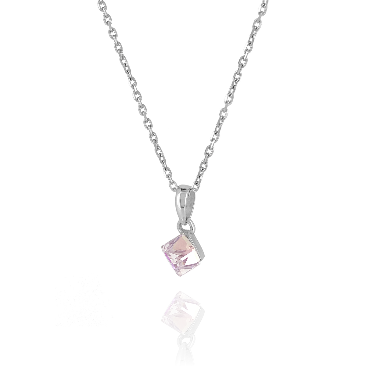 Premium Crystal Cube Necklace (S)