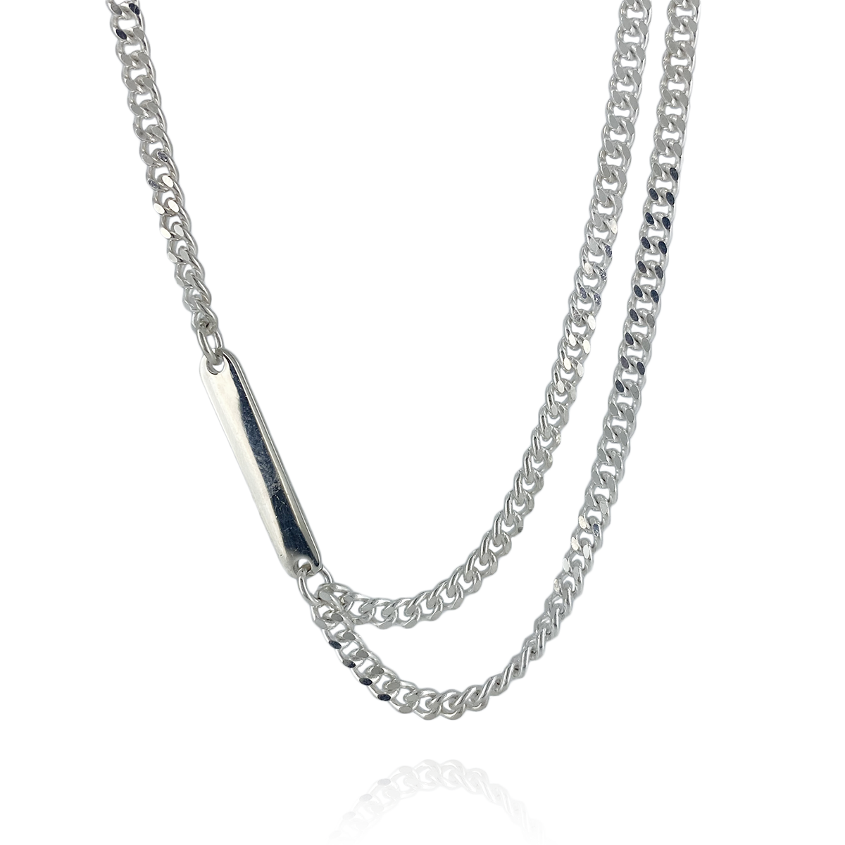 FINE LONG CHAIN NECKLACE DOUBLE