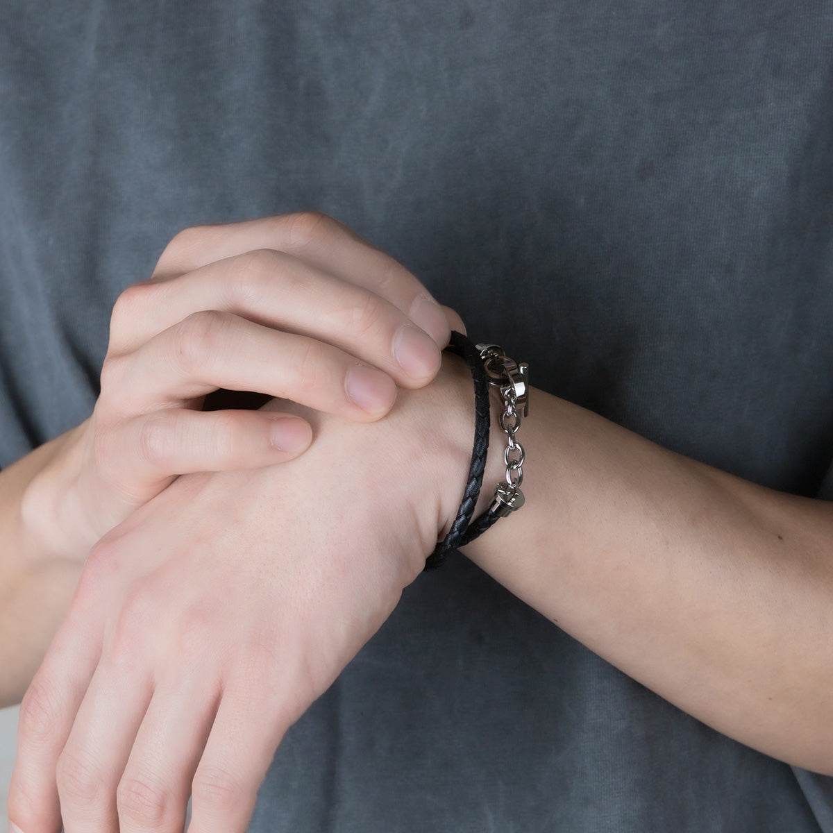 Double Leather Bracelet (L)