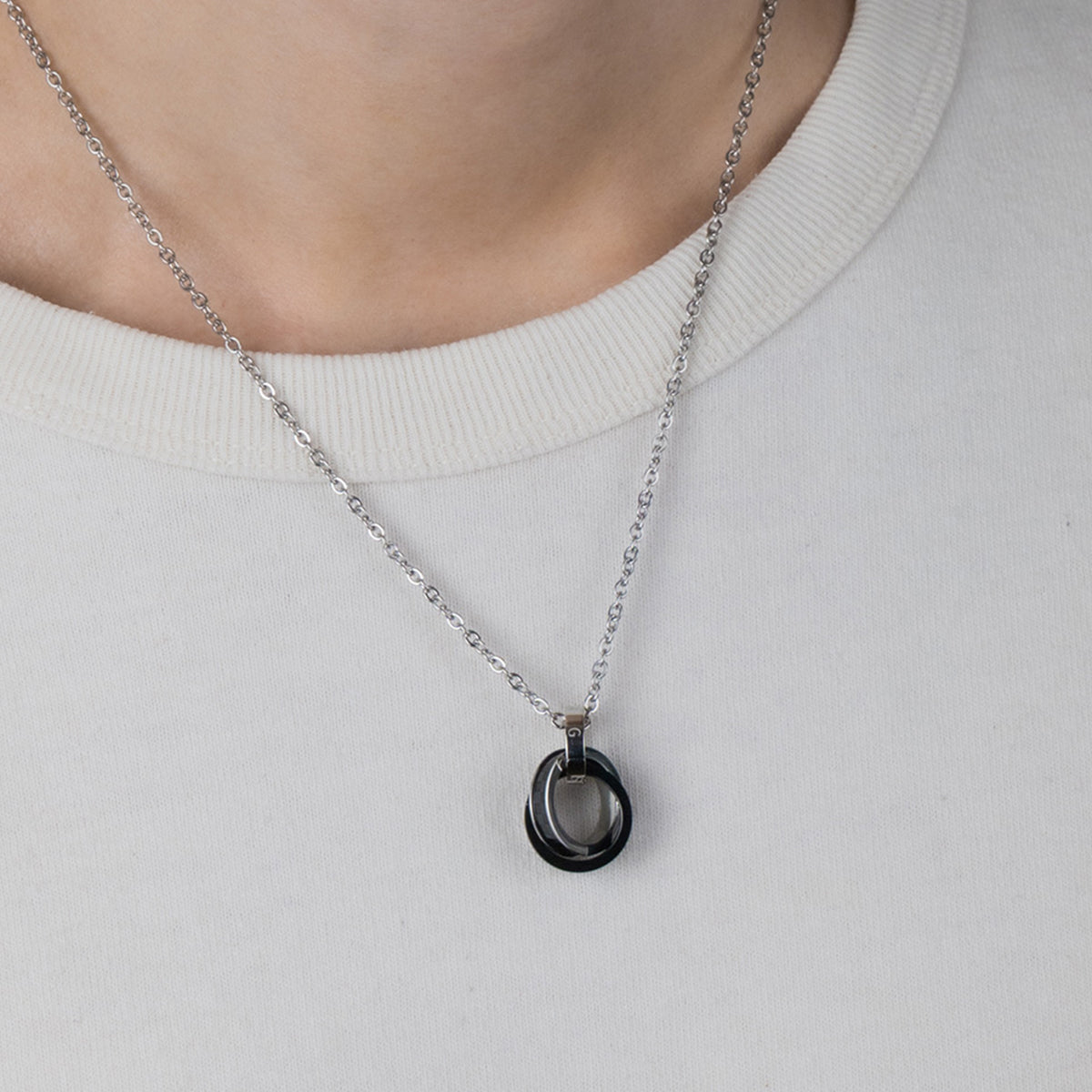 Double Ring Necklace
