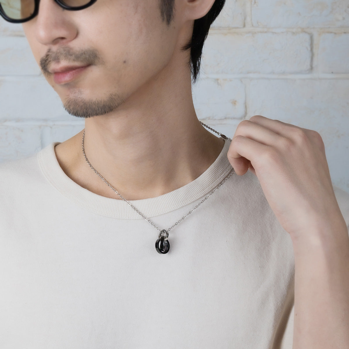 Double Ring Necklace