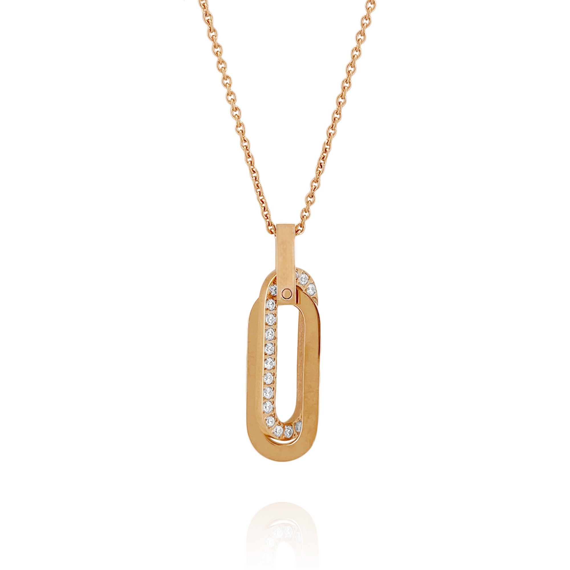 Double oval necklace