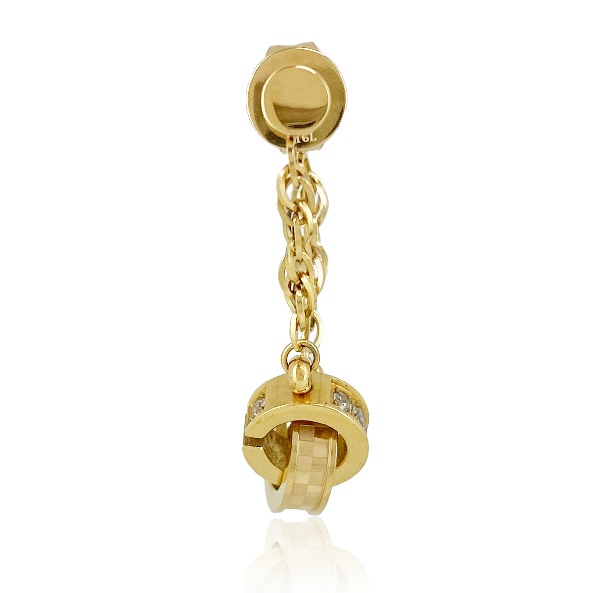 Double ring earrings (for one ear)
