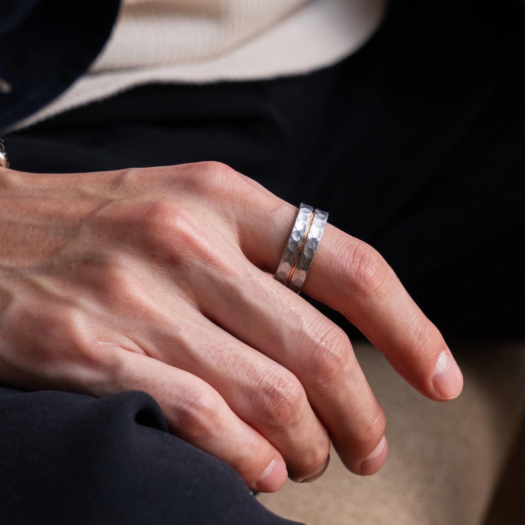 Hammered Wide Ring