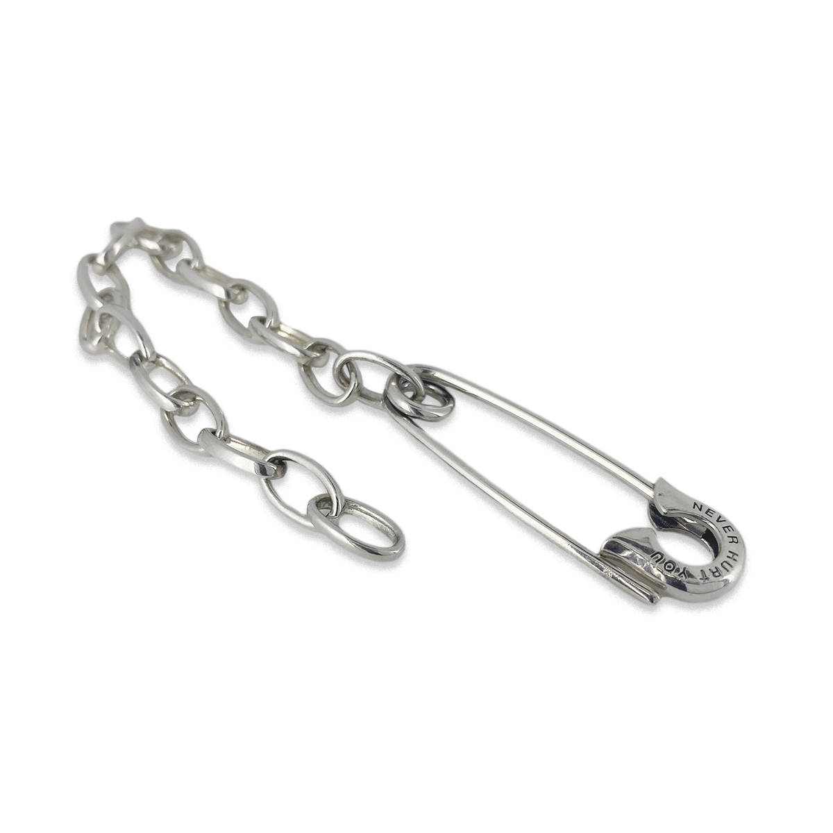 OFF THE WALL NEVER HURT YOU SAFETY PIN BRACELET