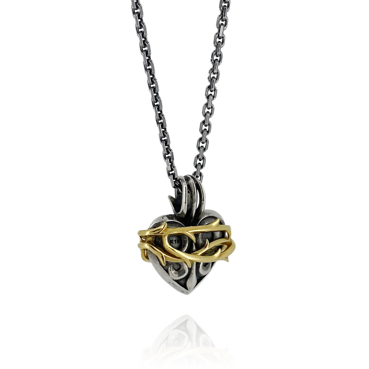 THORN HEART DIAMOND PENDANT M K10YG × SV