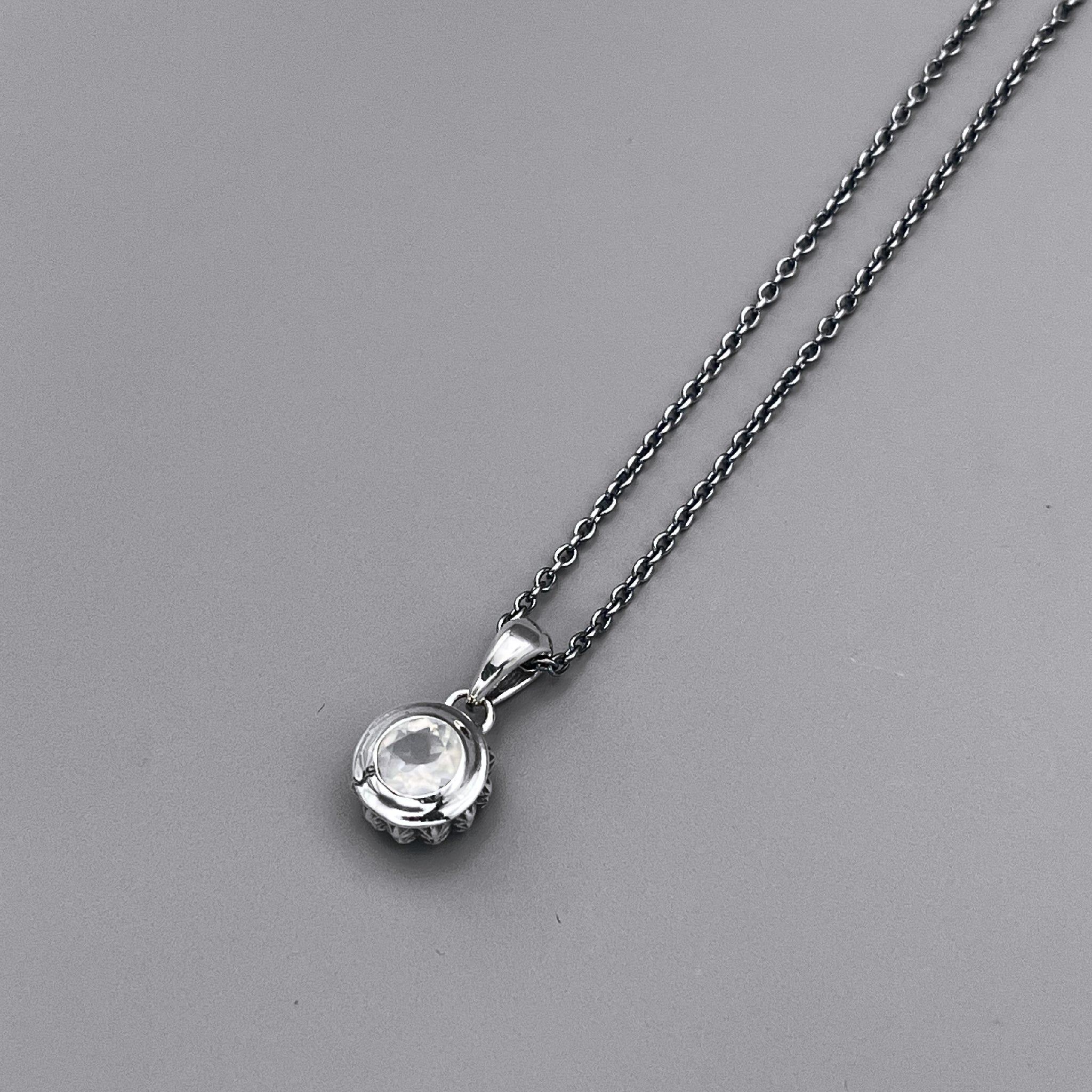 TRIPLE X STUDS SOLITAIRE BIRTHDAY 5mm STONE PENDANT