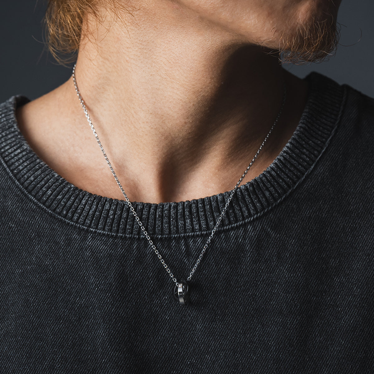 Double Ring Necklace