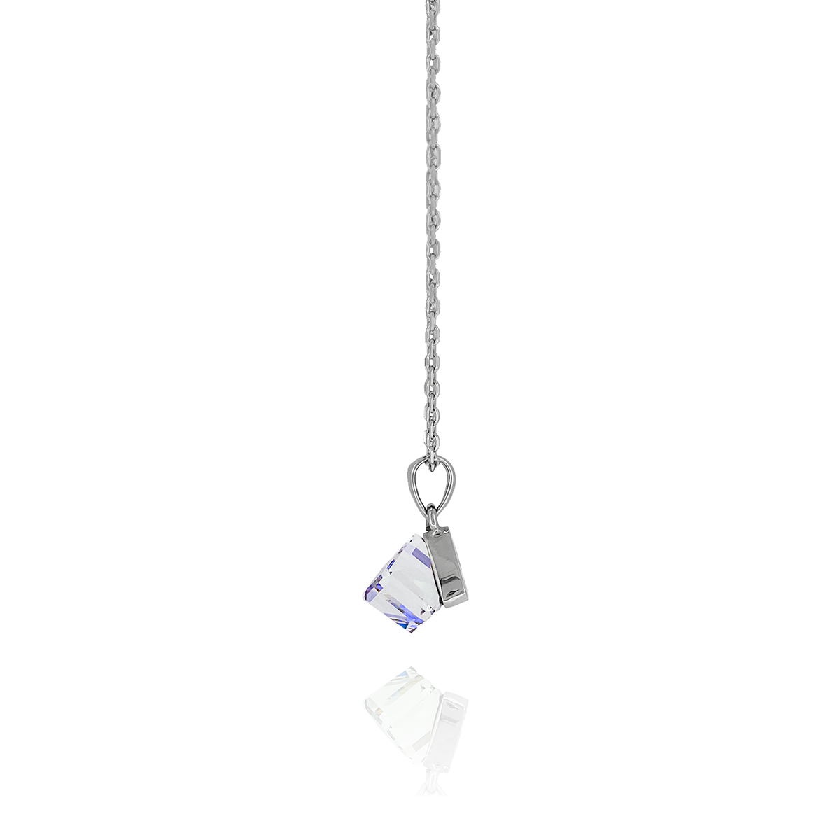 Premium Crystal Cube Necklace (S)