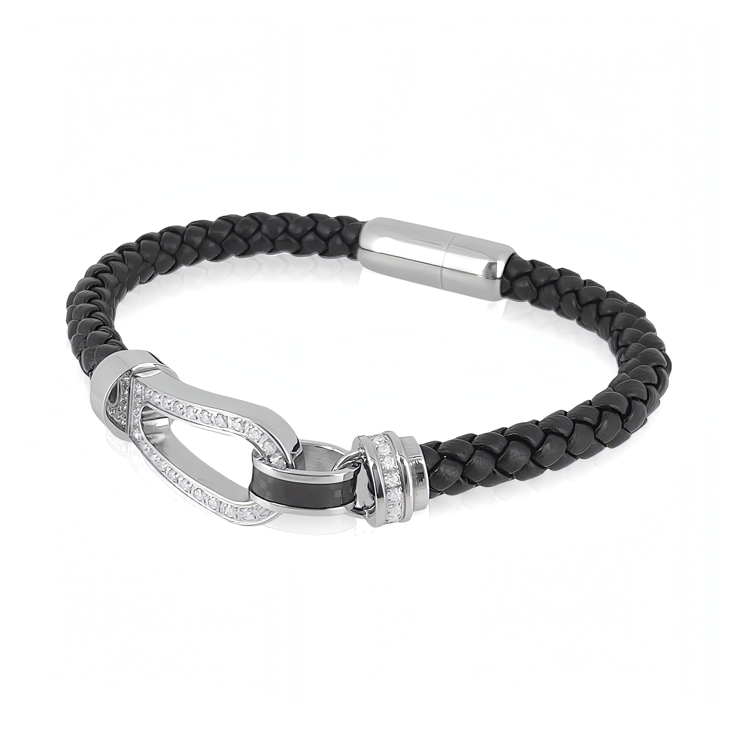 Horseshoe Leather Bracelet (L)