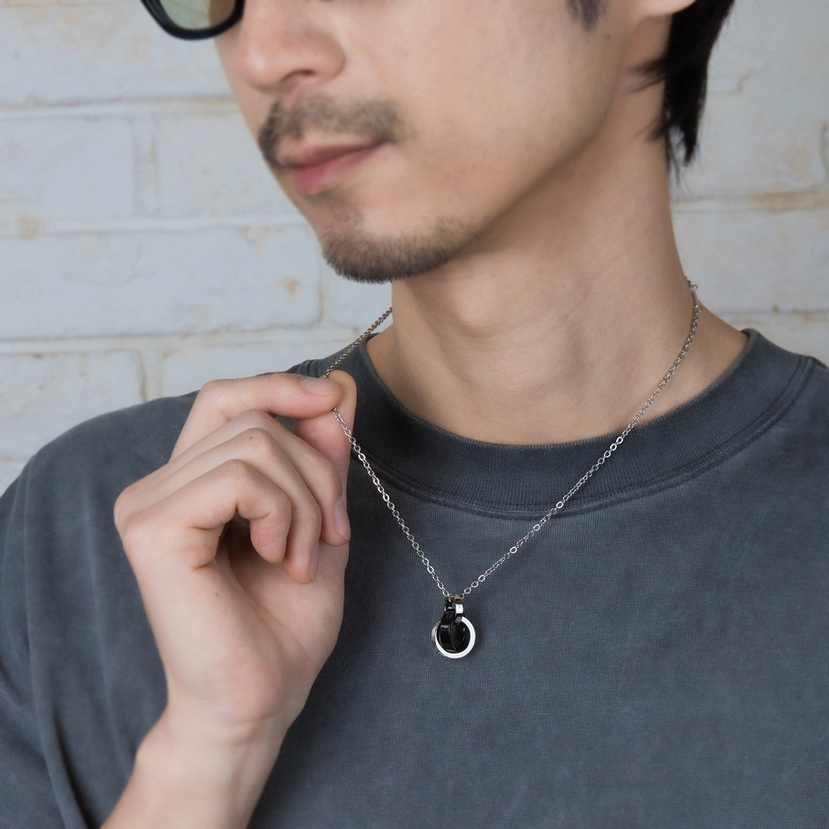 Double Ring Necklace