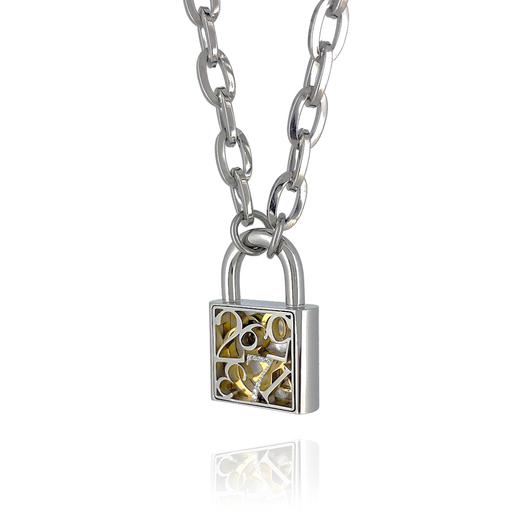 Number Padlock Necklace