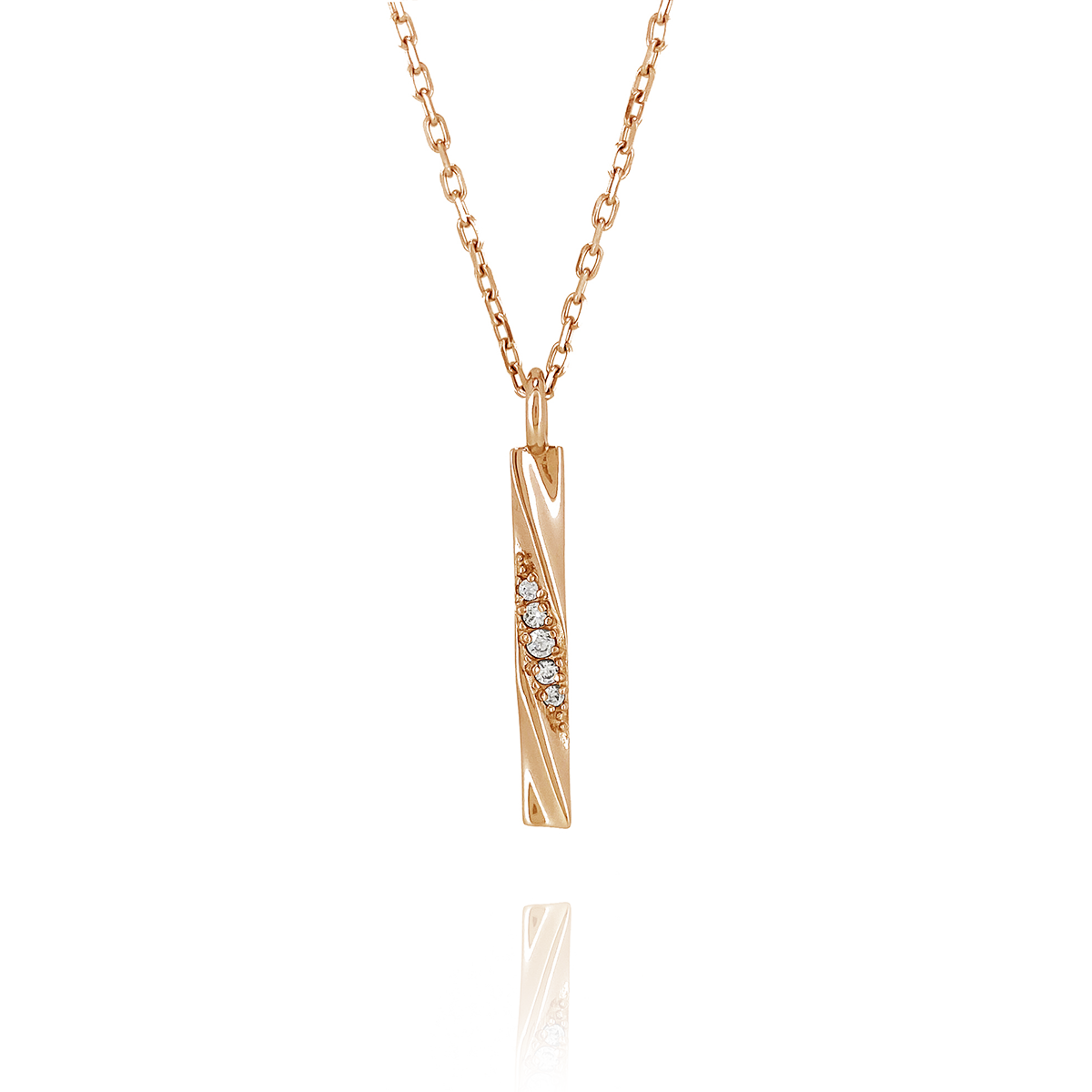 Wave Twist Bar Necklace