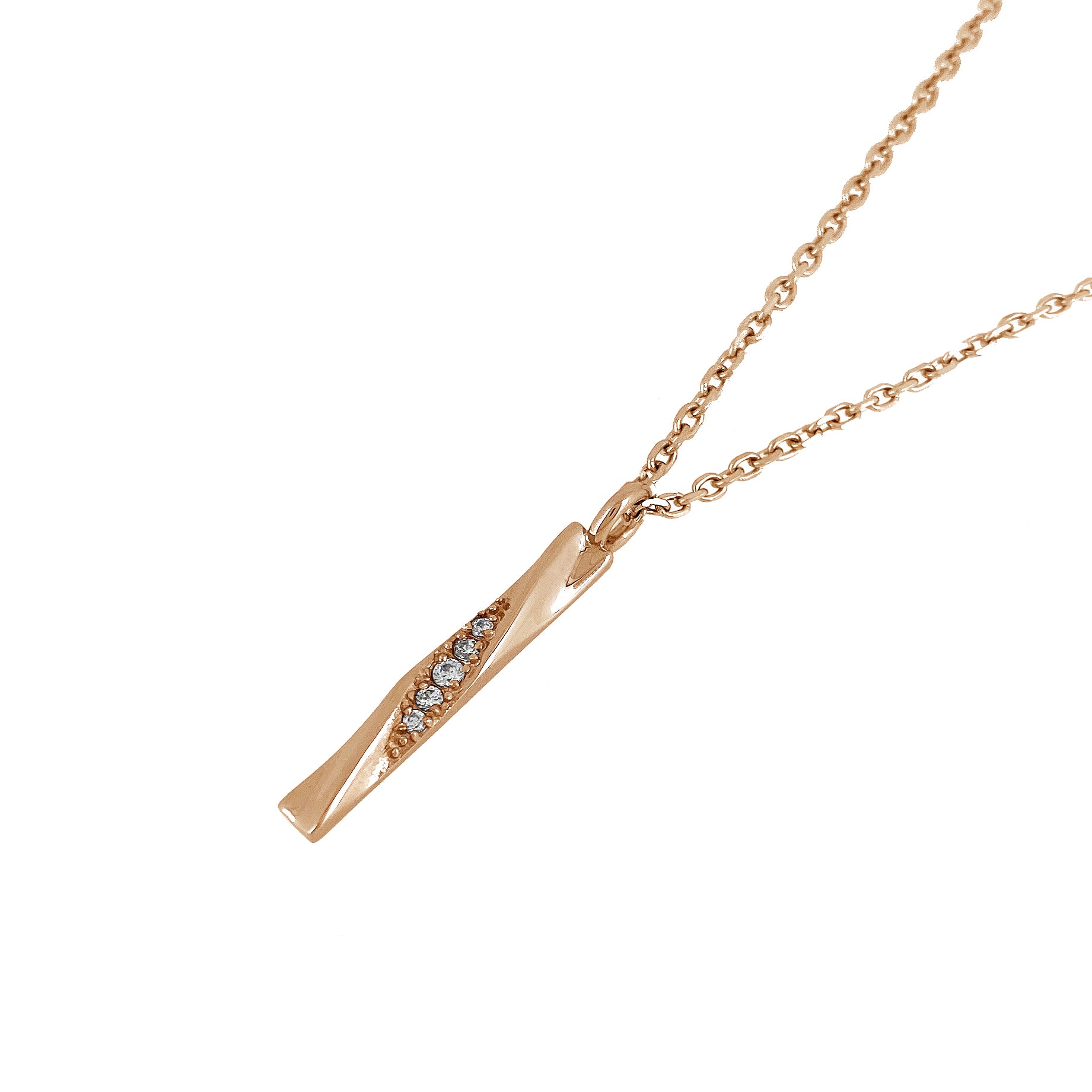 Wave Twist Bar Necklace