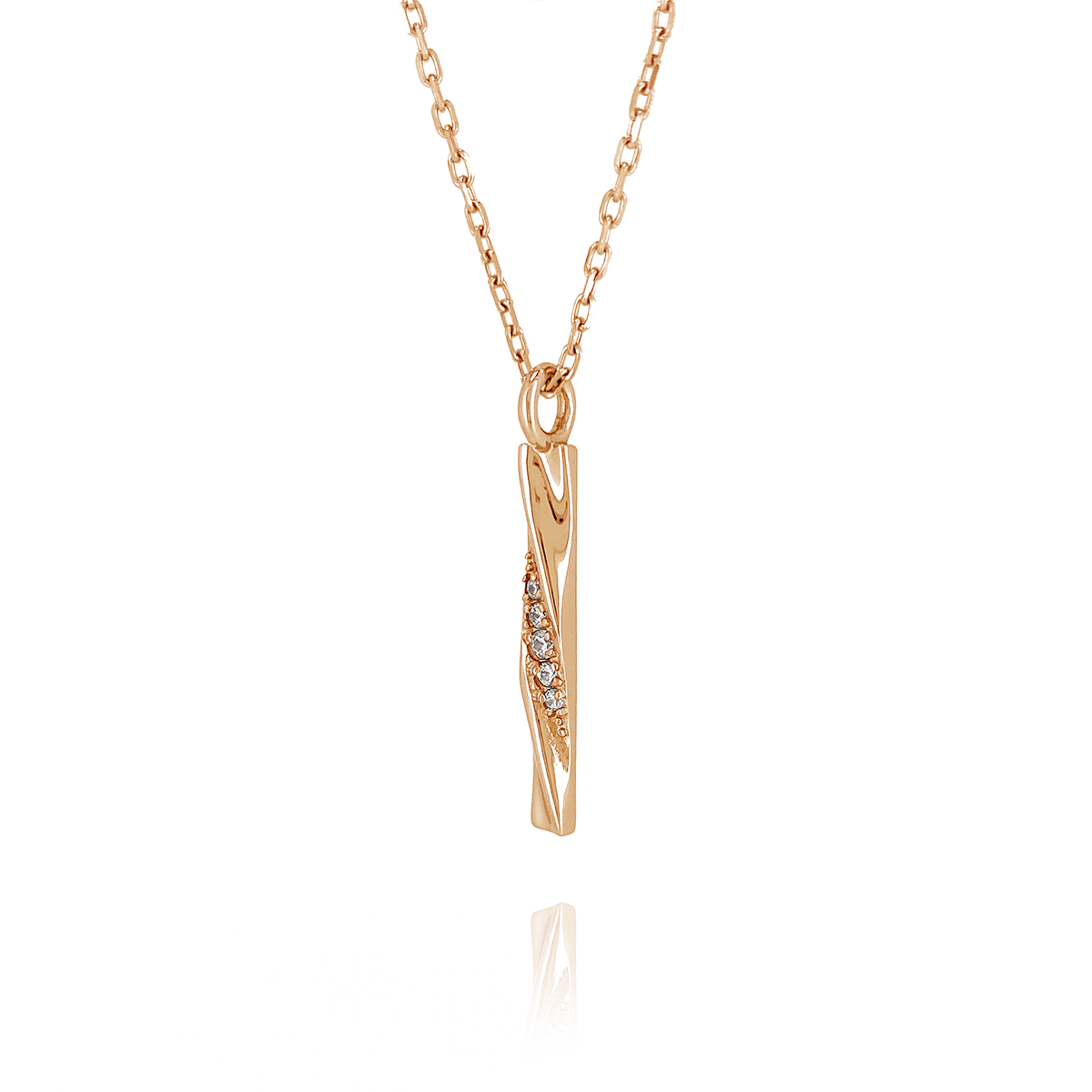 Wave Twist Bar Necklace