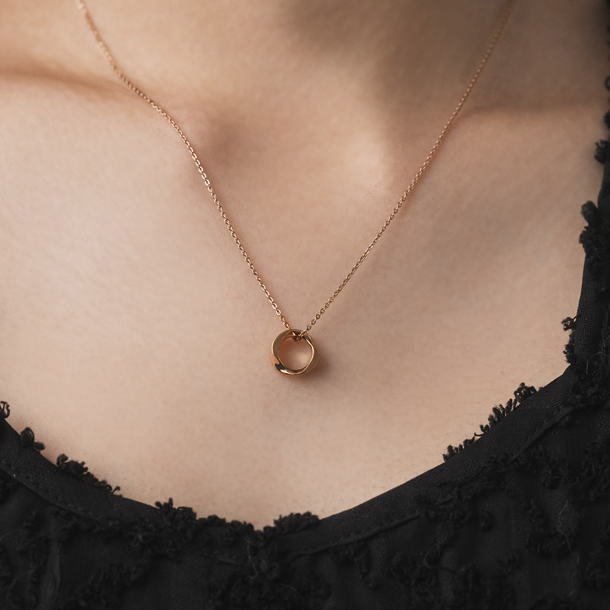 Twisted Ring Necklace