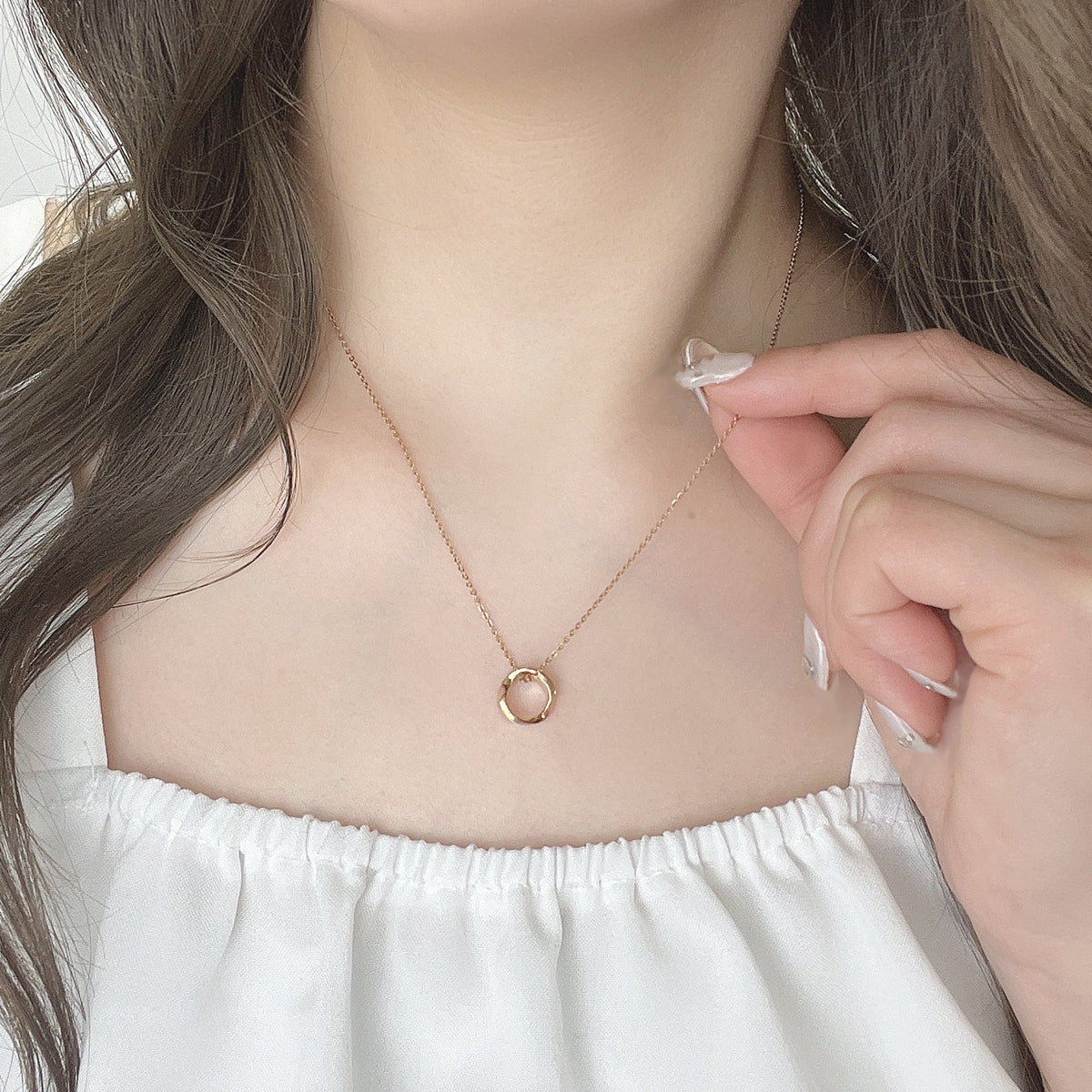 Twisted Ring Necklace