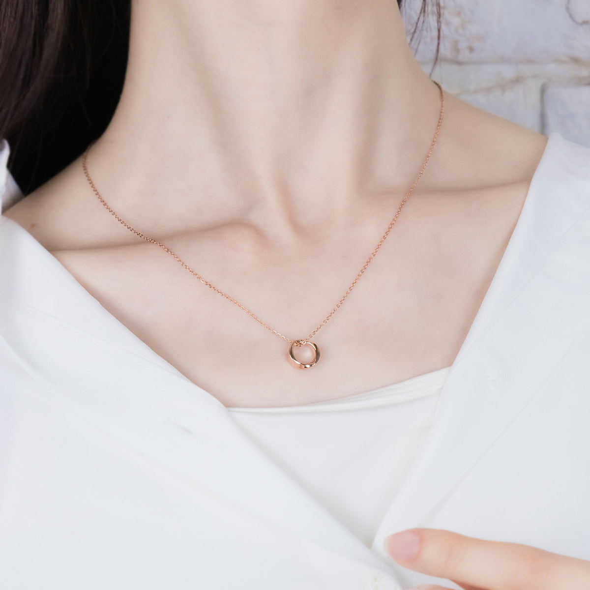 Twisted Ring Necklace