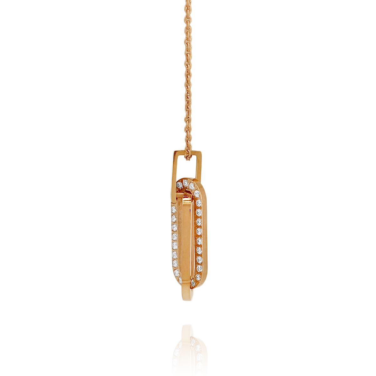Double oval necklace
