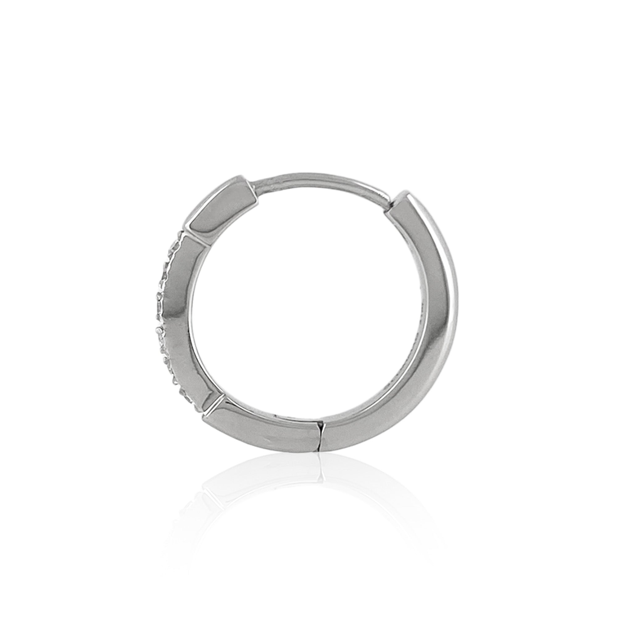 Stone hoop earrings