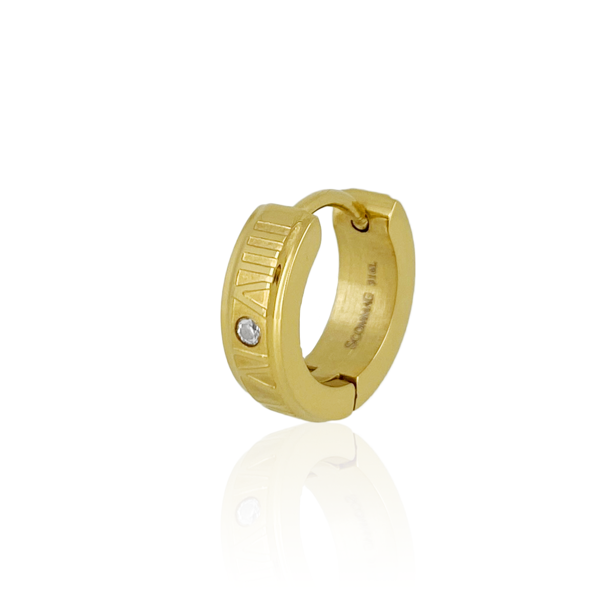 Number Hoop Earrings