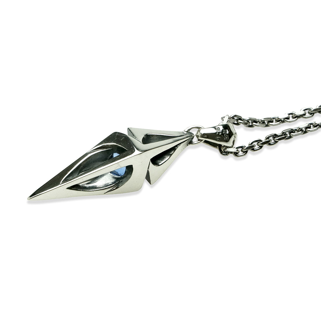 URBAN TRIBAL PENDULUM CHECKER CUT STONE PENDANT