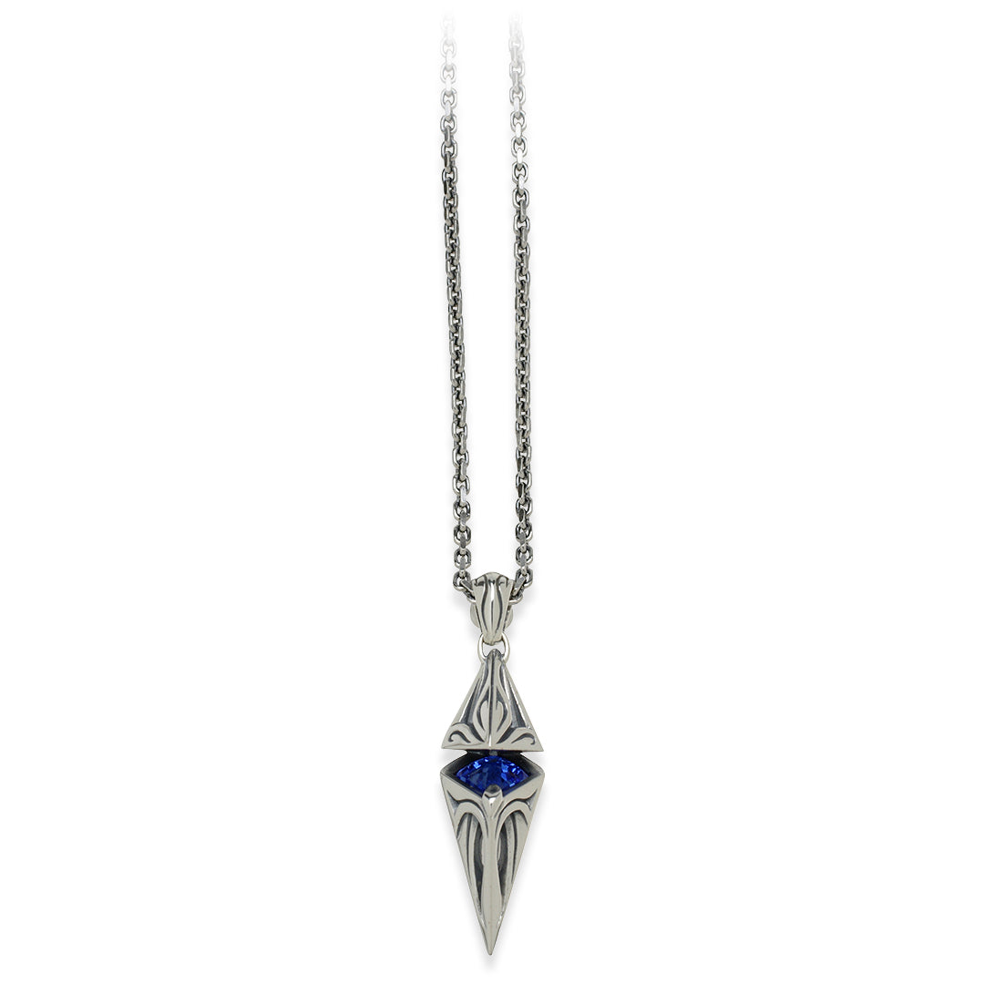 URBAN TRIBAL PENDULUM CHECKER CUT STONE PENDANT