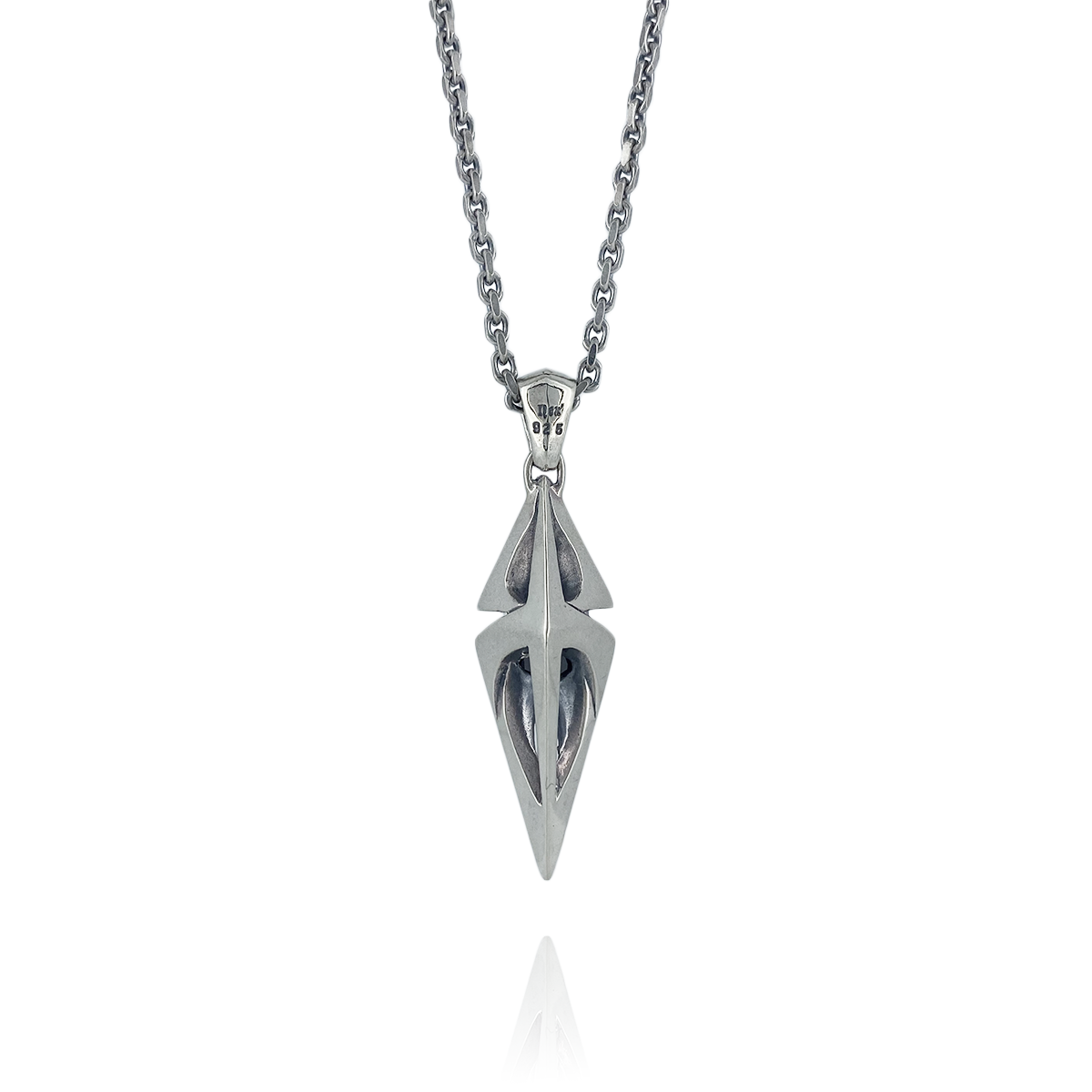 URBAN TRIBAL PENDULUM CHECKER CUT STONE PENDANT