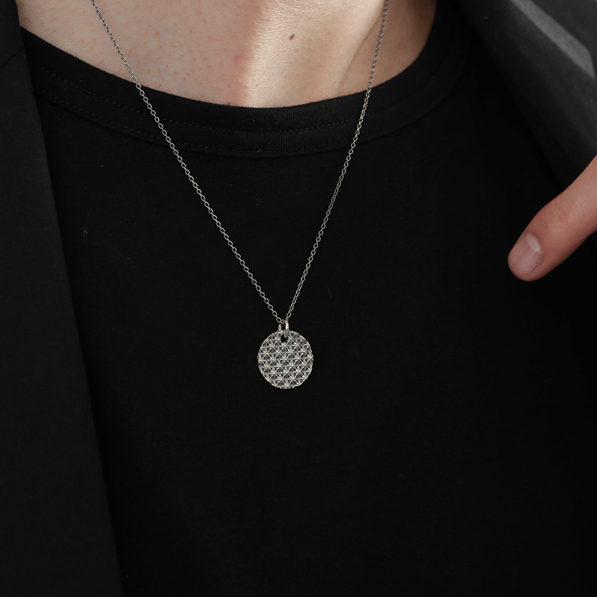 TRIPLE X STUDS COIN PENDANT