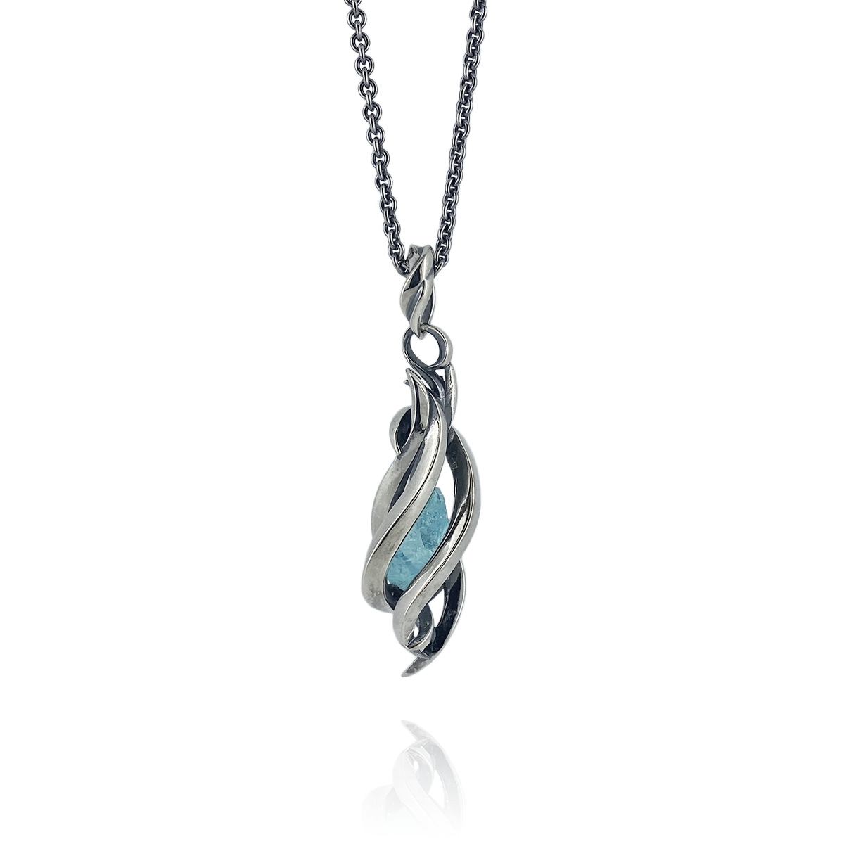TENTACLES EDITION PENDULUM GEM STONE PENDANT AQUAMARINE
