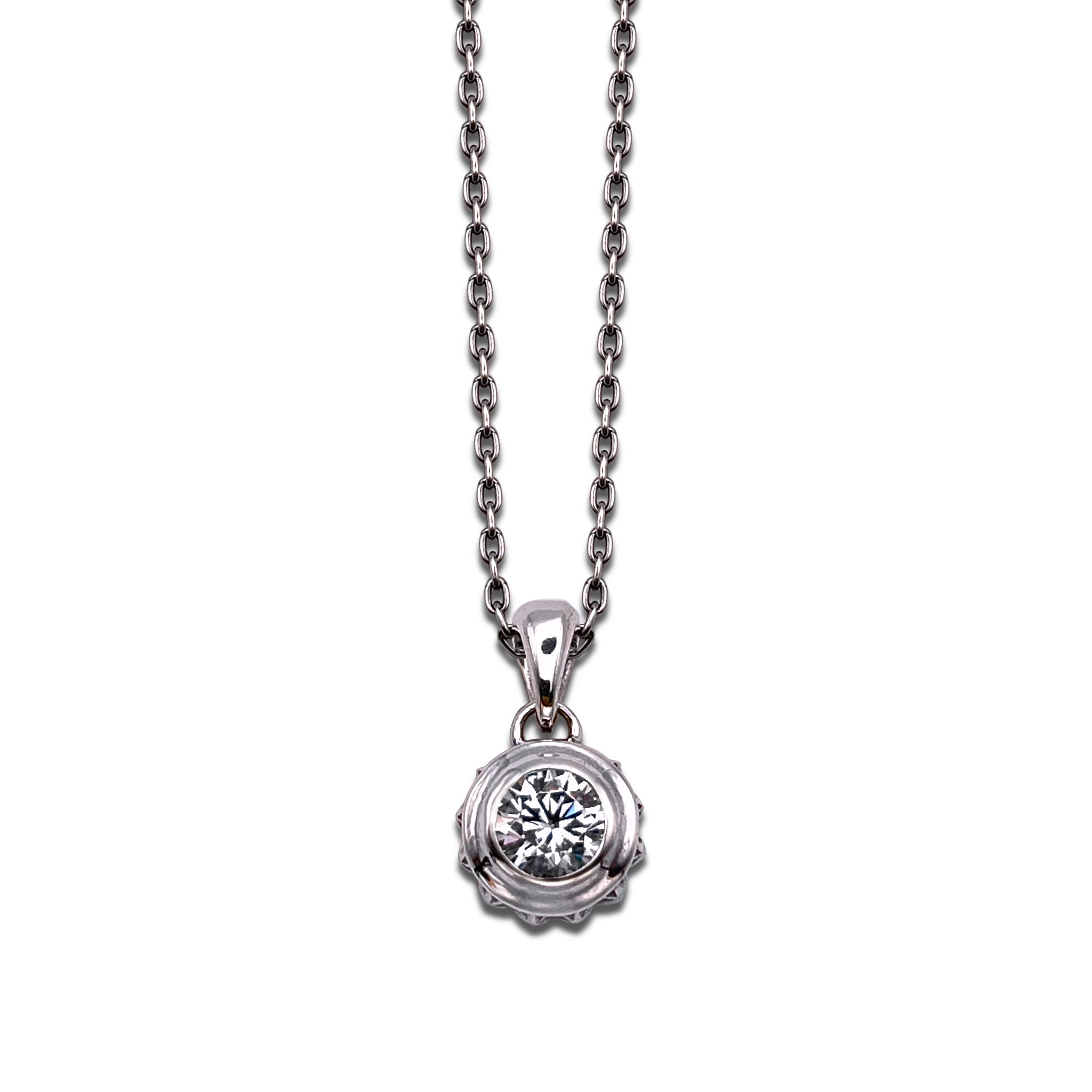 TRIPLE X STUDS SOLITAIRE BIRTHDAY 5mm STONE PENDANT