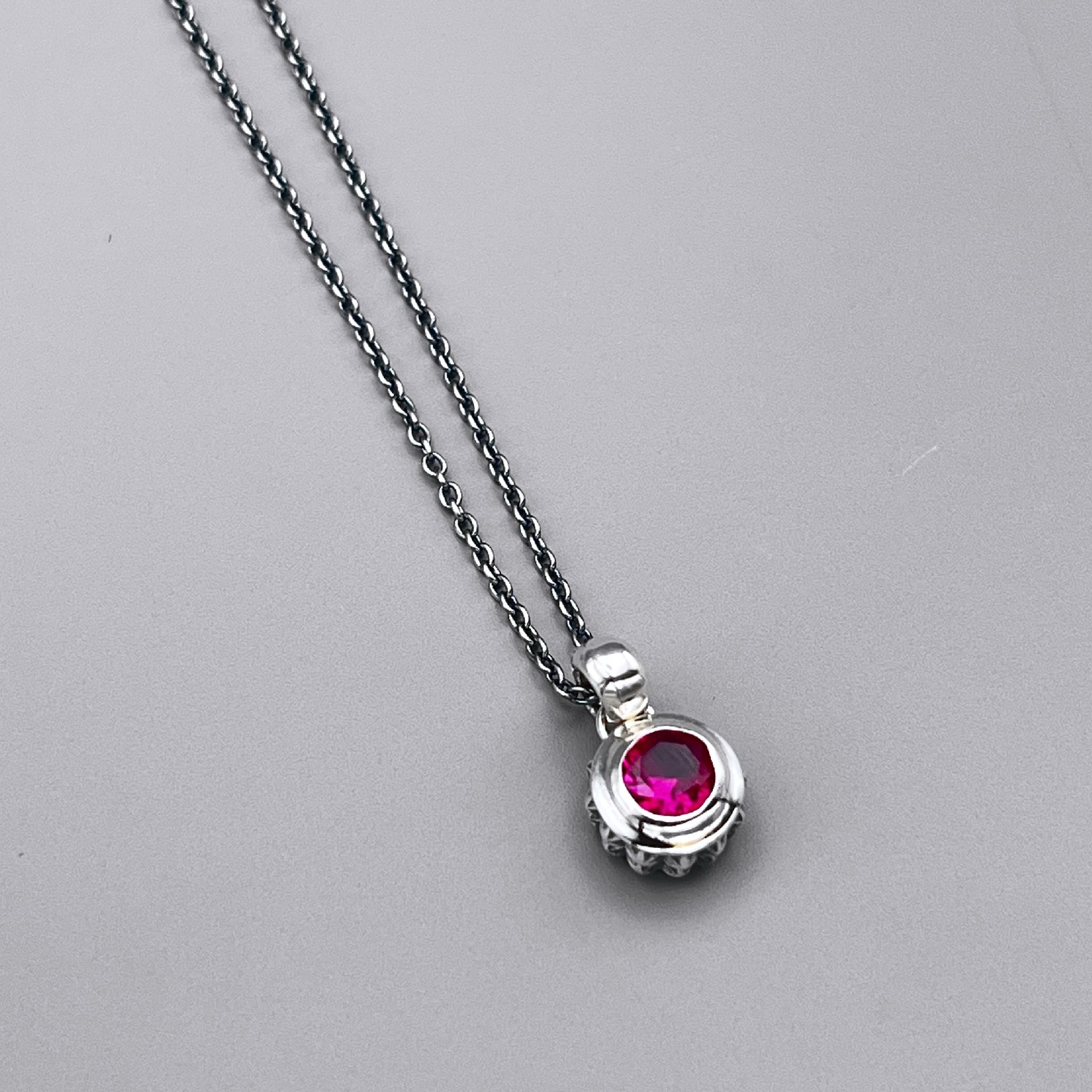 TRIPLE X STUDS SOLITAIRE BIRTHDAY 5mm STONE PENDANT