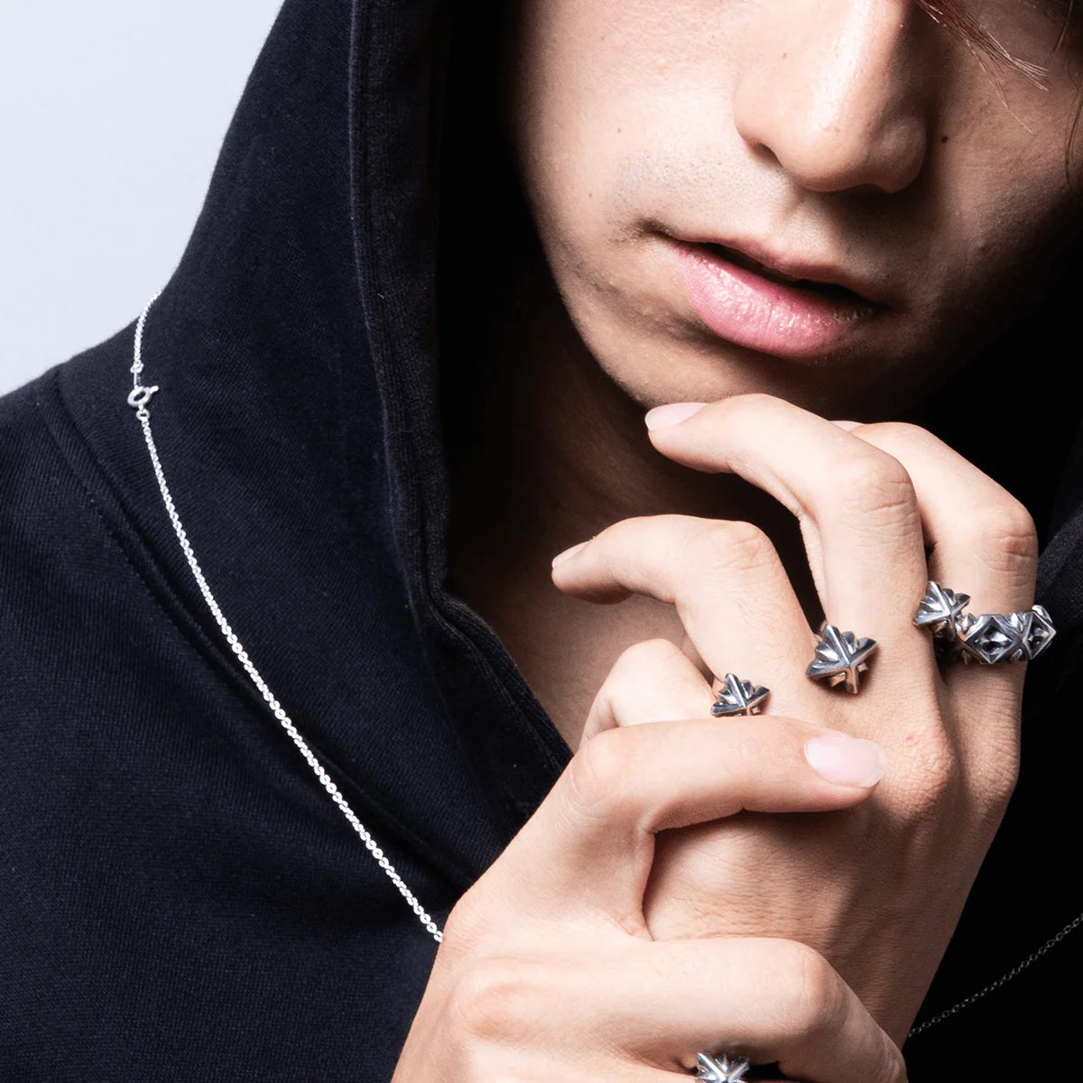 TRIPLE X 3 STUDS DOUBLE RING
